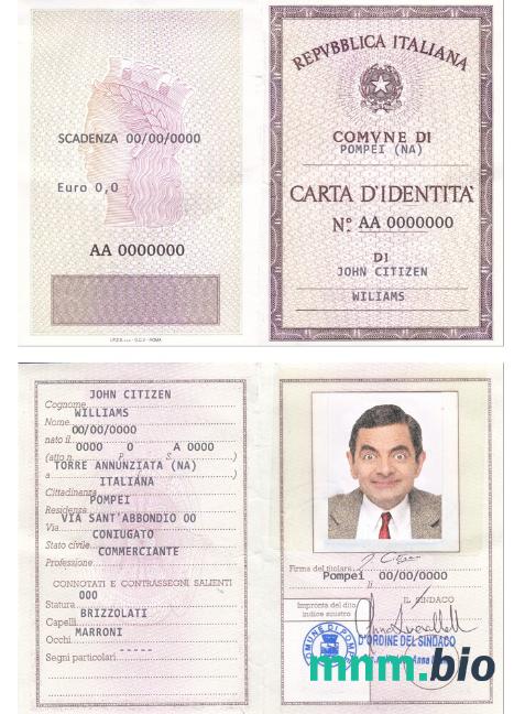 Dowód Osobisty Włoch (La Carta D'Identita' Italiana)